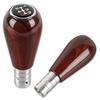 Nicheez Shift Knob 5 Speed Wood Grain Retro Car Classic Old Car Manual Custom Parts Dress Up (B Type/Fat Type)