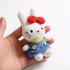 10cm Cute Miffy Bunny Plush Keychain - Red Bow Soft Rabbit Bag Charm for Girls, Cute Purse & Car Key Birthday Pendant Gift