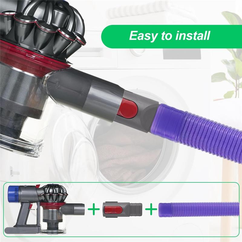 A78E-Dryer Vent Cleaner Kit For Dyson V7 V8 V10 V11 V12 V15 Vacuum Cleaner Hose Crevice Tool And Adapters