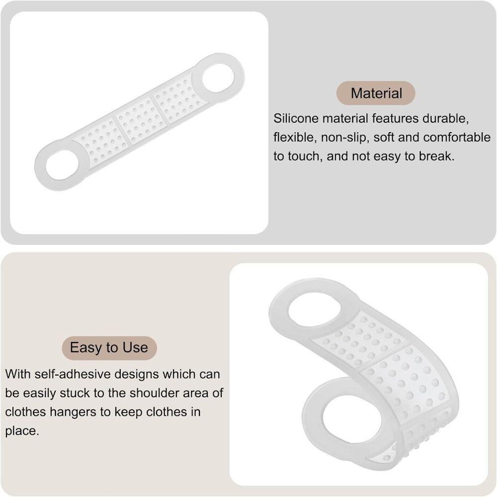100Pcs Pad Mat Hanger Strip Transparent Anti-slip Gasket New Clothes Hanger Anti-slip Pad