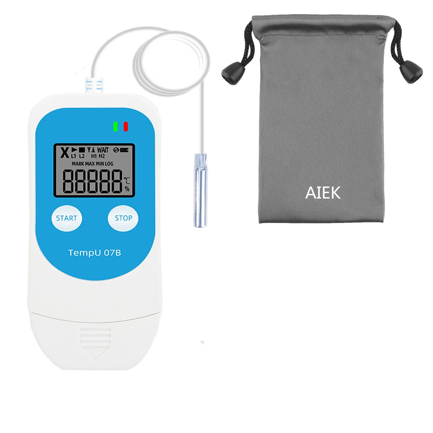 

AIEK USB Temperature and Humidity Recorder Thermometer Hygrometer Temperature Data Logger Data Recorder points easily record temperature and analyze