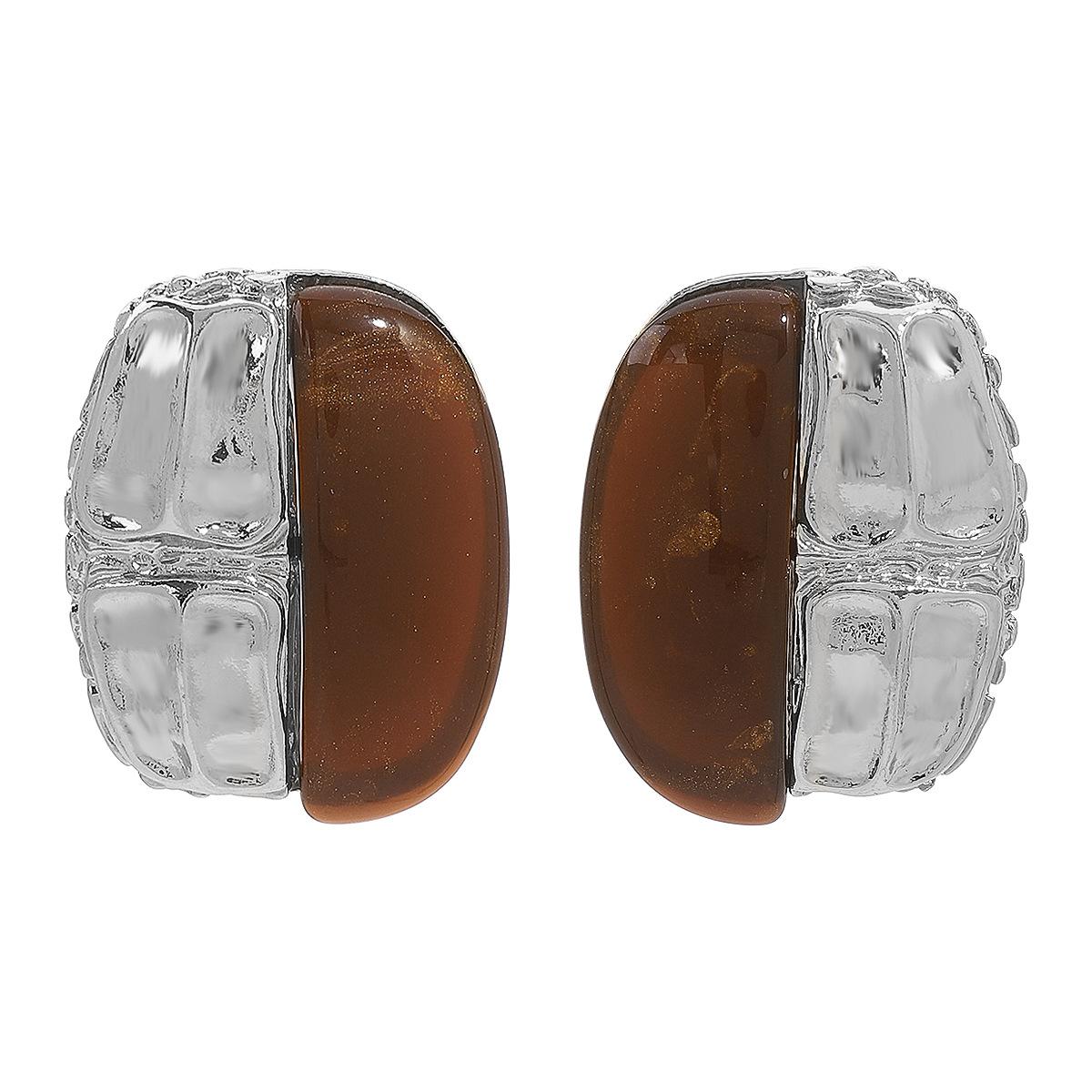 

INS style stitching temperament earrings срібний