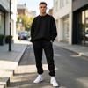 Men's Long Sleeve Sweatshirt and Sweatpants Set Loose Fit Casual Two Piece Sportswear Outfit