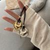Korean Geometric Round Pendant Necklace for Women Adjustable Black Rope Long Clavicle Chain Charm Jewerly Holiday Gift