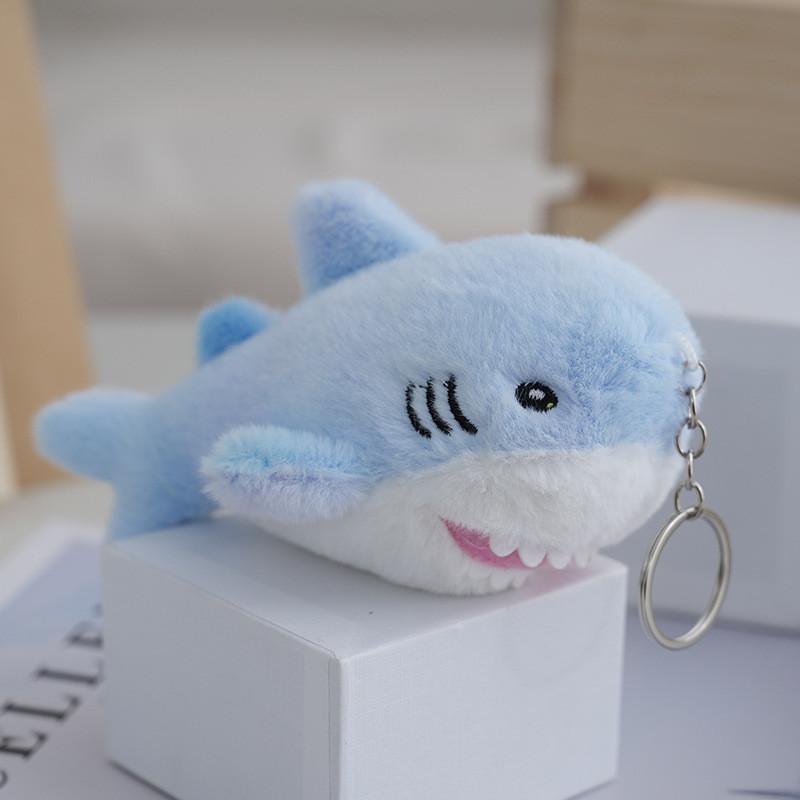 

Плюшевая Акула Радужная Игрушка Брелок Подвеска для Украшения Сумки Детские Подарки День Рождения Blue