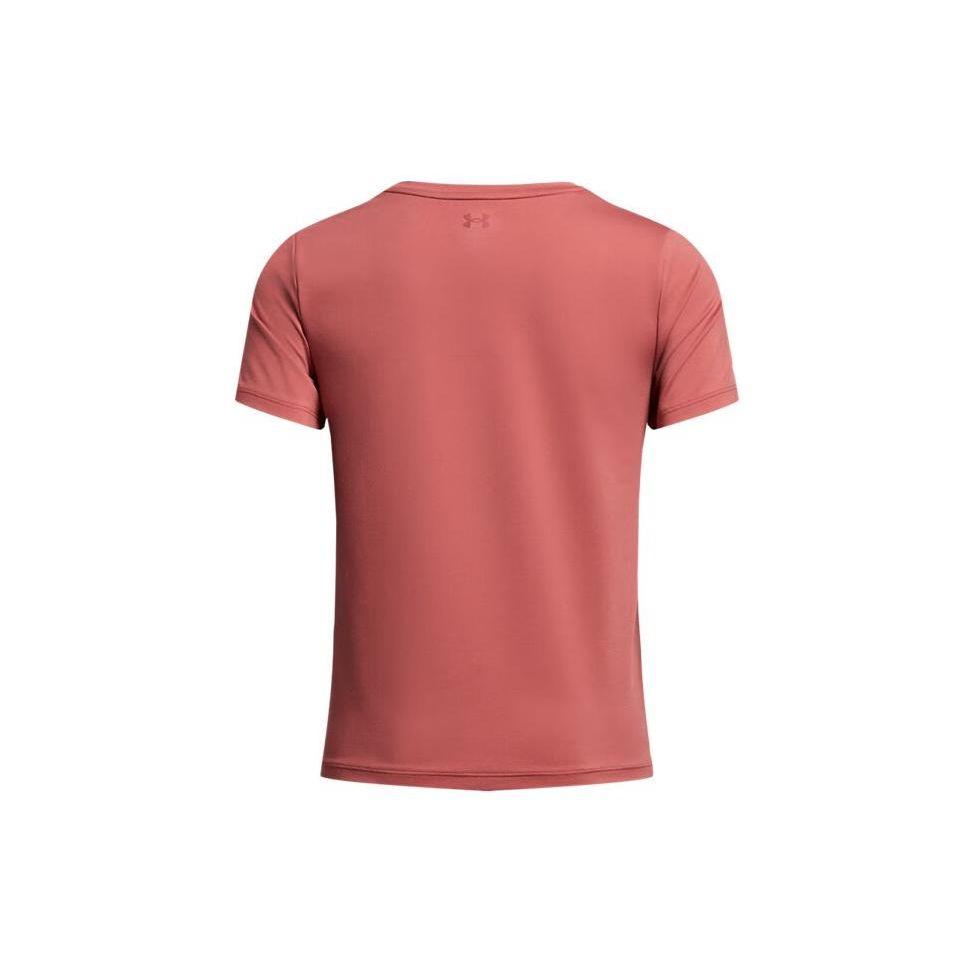 Under Armour Meridian Solid Round Neck Training Short Sleeve T-Shirt Women T-Shirts Orange Pink 1379155-611
