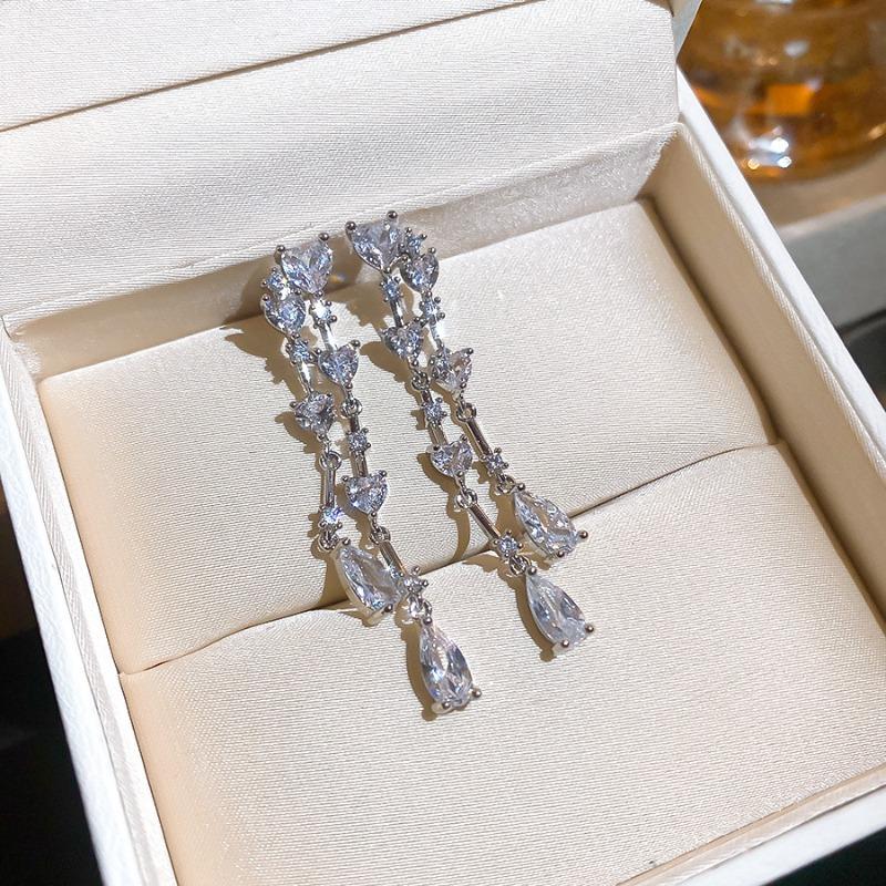 Starlight Shines~ Silver Needle Super Shining Zircon Star Stud Earrings Exquisite Luxury Temperament Earrings Light Luxury Premium Earrings