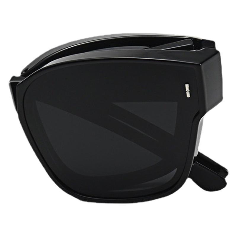 Folding polarized clip-on sunglasses for women, can be worn over prescription glasses, men's driving-specific UV protection sunglasses