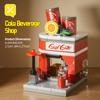 DIY Store Building Blocks Model Fast Food Restaurant Coffee Shop Puzzle Assembled Children's Educational Toys Birthday Gifts