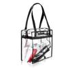 Transparent Handbag Large Capacity Shoulder Bag Crossbody Bag Fashion Portable Waterproof Travel Shopping Bag Storage Bag PVC Makeup Bag