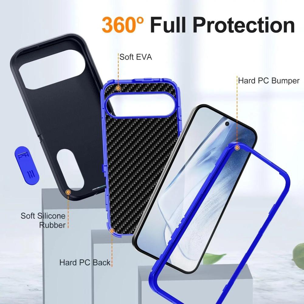 Rugged Dual Layer Invisible Kickstand Armor Phone Case For Google Pixel 10 9 Pro XL 8 7 A Enhanced Anti-Drop Protect Hard Cover
