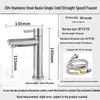 Stainless Steel 304 Cross-Border High Arc Bathroom Basin Faucet