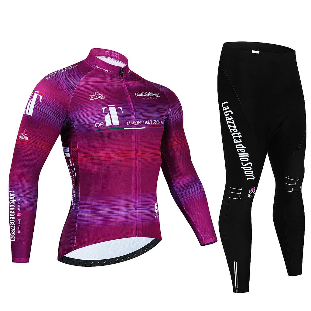 2026 Tour De Italy D'ITALIA Wielerjersey Set Premium Anti-UV Lange Mouw Downhill Wielerpak Herfst Sneldrogend Pro Race Uniform