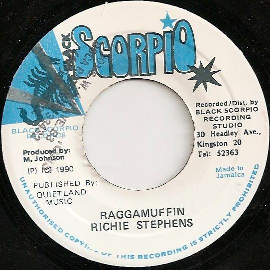 

7inch Record RICHIE STEPHENS - Raggamuffin NONE Black Scorpio 1990 Jamaica Reggae, Ska & Dub Used