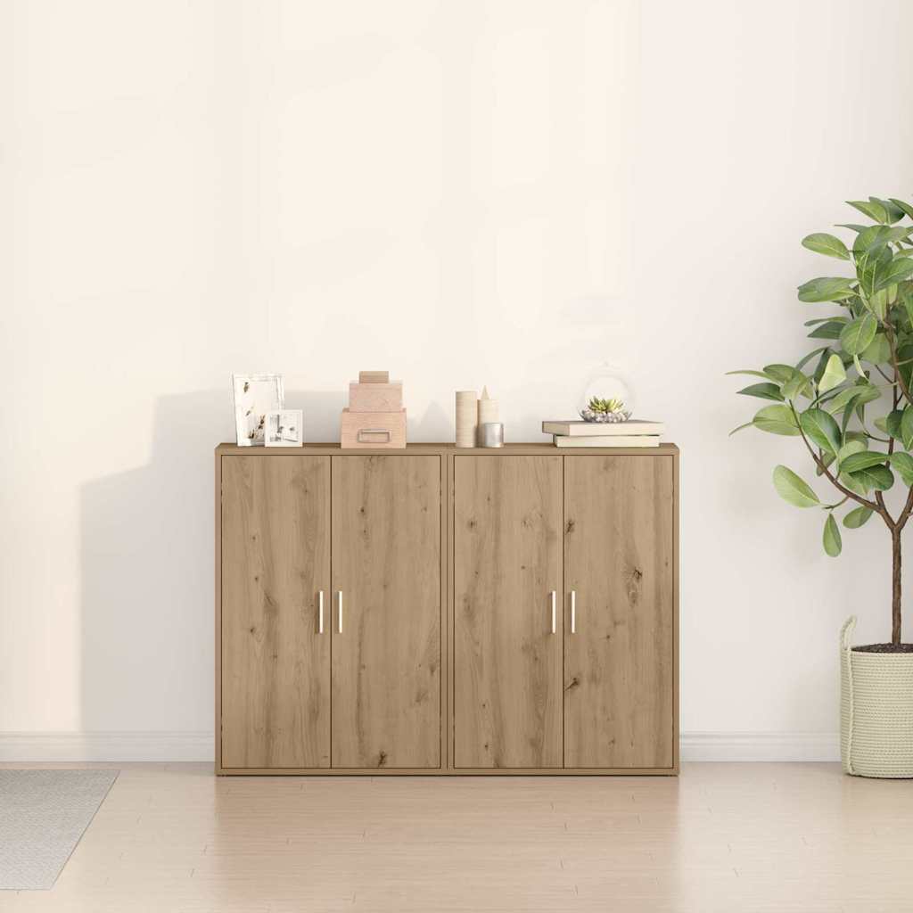 Sideboard 2 pcs Artisan Oak 60 x 31 x 84 cm engineered wood