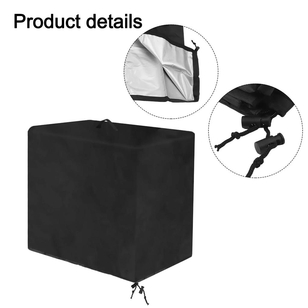 Dustproof Pool Pump Cover Adjustable Filter Cover Pool Sand Filter Cover 210D Oxford Fabric Convenient Handle Customizable Fit