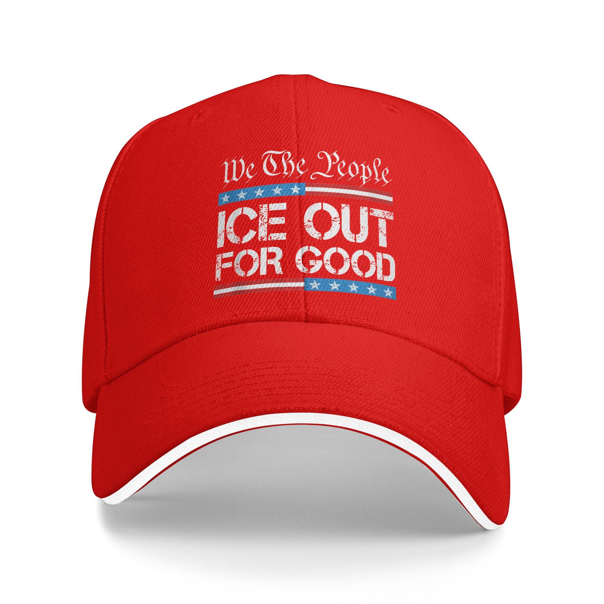 

Ice Out for Good Shirt Ice Out for Good Bold Protest Baseball Cap Running Hippie Breathable Trucker Hat Men Women Snapback Cap One Size