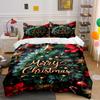 Merry Christmas Holiday Bedding Set Bedding Set (1 Duvet Cover, 2 Pillowcases, Duvet Not Included)