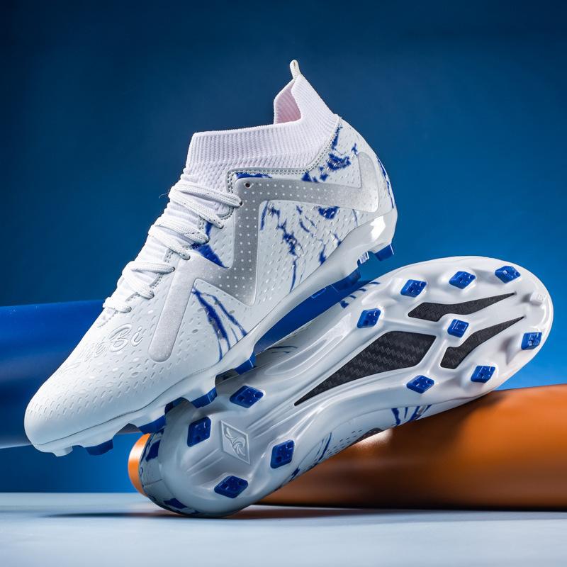 High-top Football Shoes Men's High-top Adult Geotechnical Thorns 142025 Long Nails Broken Nails Children's Shoes
