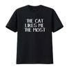 The Cat Likes Me Most Comfortable and Fashionable Women S T Shirt Vintage Washed Top For Everyday Wear Fashion Homme
