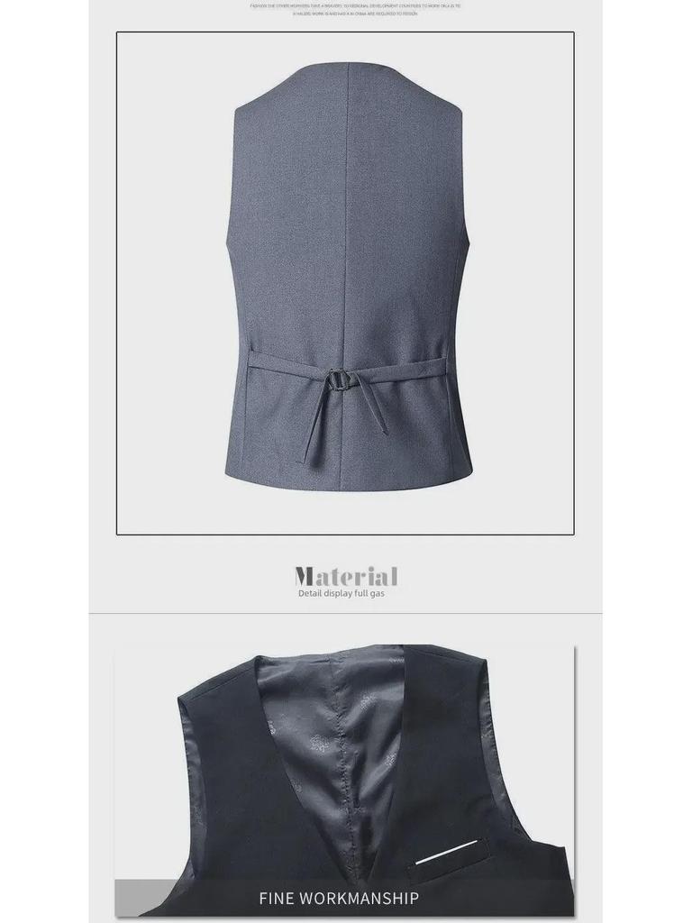Men's Fashion Slim Fit Vest: Stylish Spring/Autumn Korean & British Style