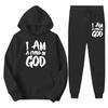 Direct supply, European and American trendy brand fleece sweater sweatpants set, new women's clothing, letter-printed hoodie women's suit
