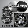 4 Stück 56mm Auto Emblem Auto Radnabendeckel Aufkleber Zubehör für Jeep Wrangler Renegade Compass Grand Cherokee Patriot