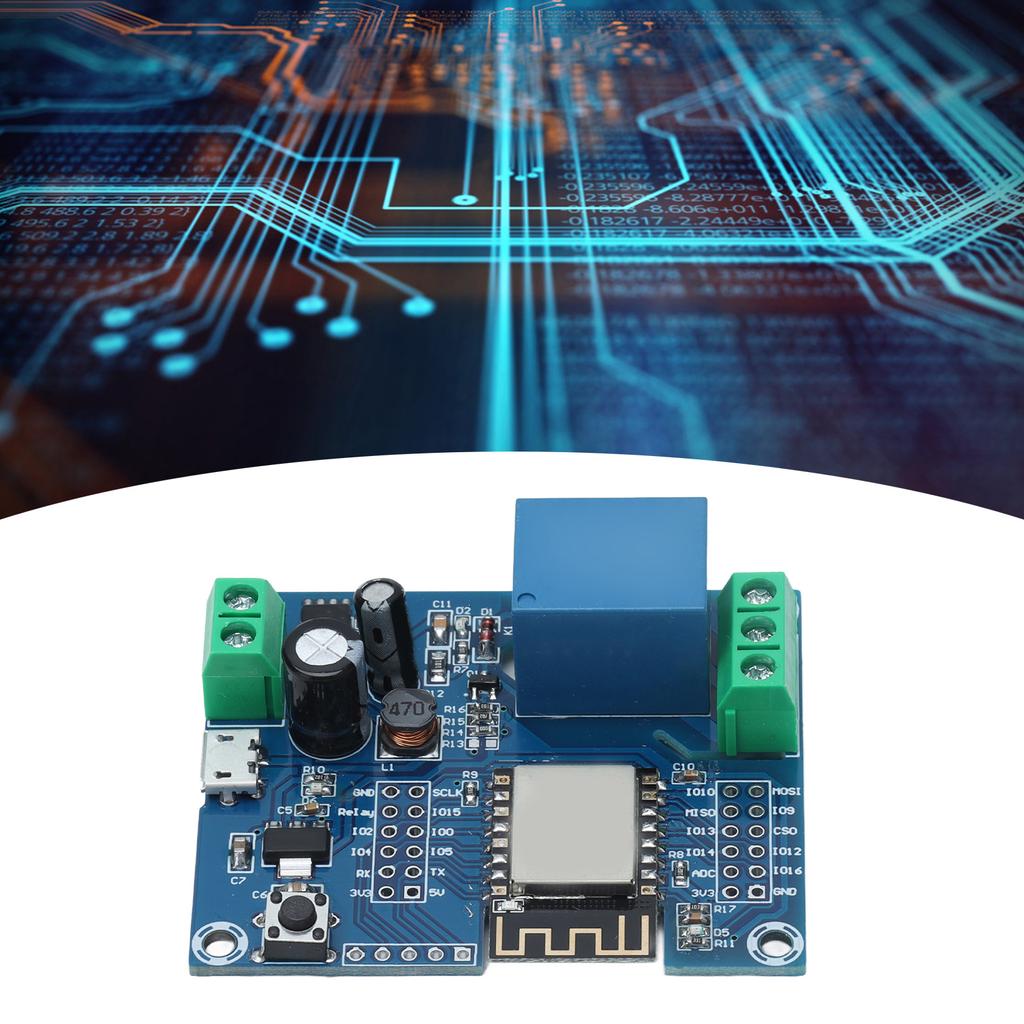 1 Kanal ESP8266 Relaismodul WIFI Steuerung Entwicklungsboard ESP‑12F mit Stiftleisten