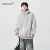 Autumn Winter New Cleanfit Half-Zip High Neck Sweatshirt Jacket Men's Pullover Loose Trendy Simple Gray Top