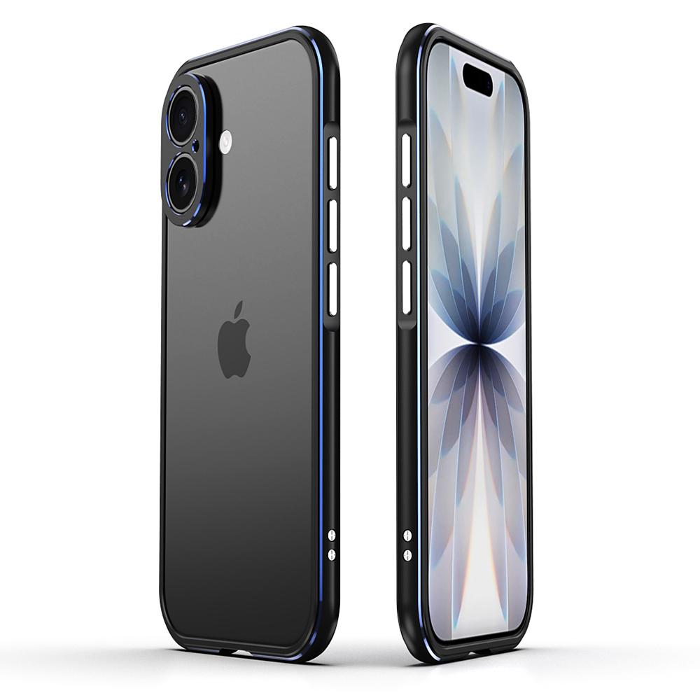 Pro iPhone 17 Nárazníkové pouzdro Bezzadní rámový kryt telefonu s ochranou čočky