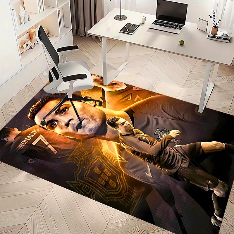 Cristiano Ronaldo Printed Absorbent Washable Carpet, Non-Slip Bathroom Mats, Kitchen Rugs, Yoga Mat,Living Room Entrance, Camping Picnic Rugs