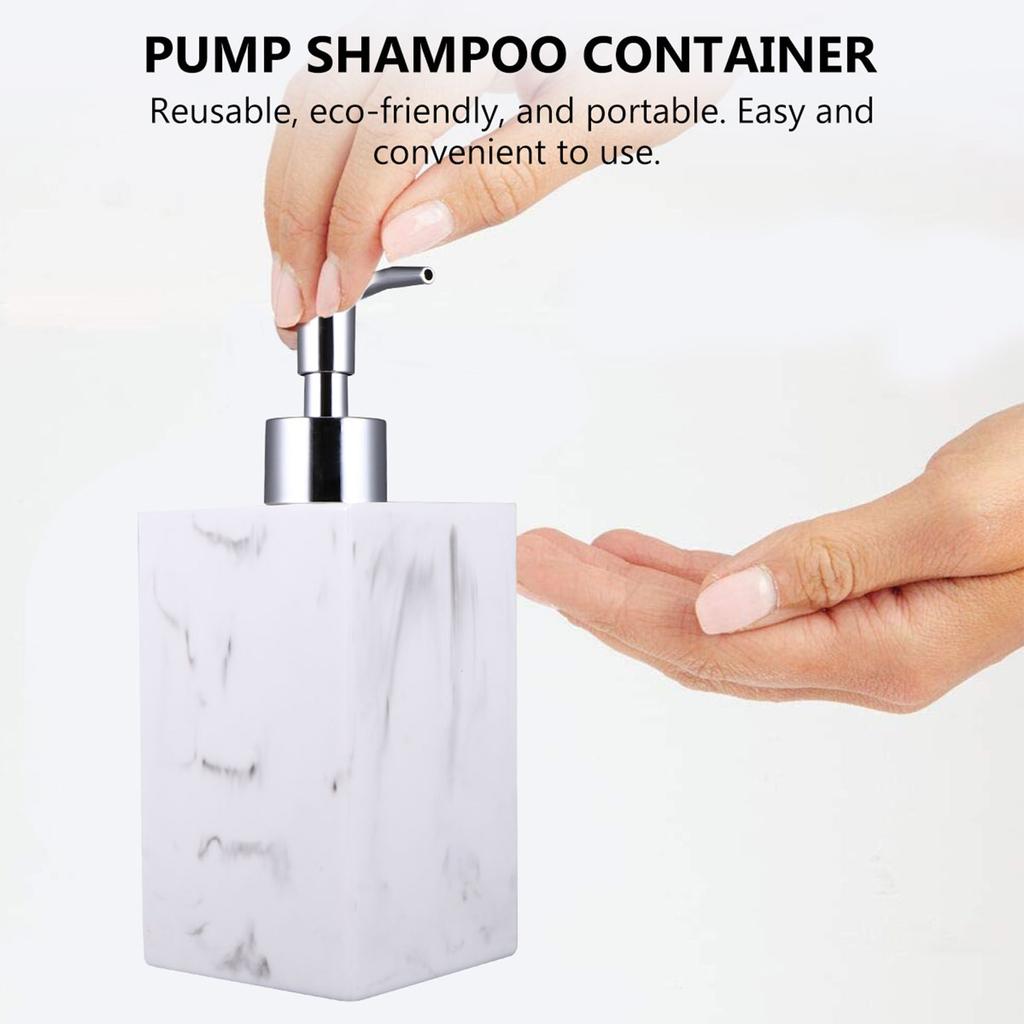 1Set Press Pump Resin Soap Dispenser Portable Bottle for Bathroom Home Office Shampoo Liquid Soap Dispenser Shampoo Bottle