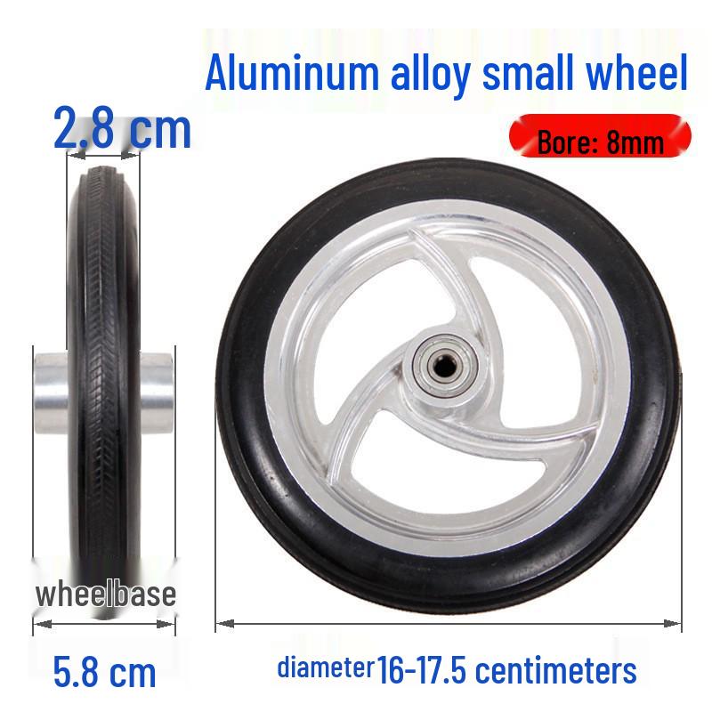 Universal Rollstuhl-Vorderradsatz Vollgummi mit Lagern & Schrauben in 6, 7, 8 Zoll