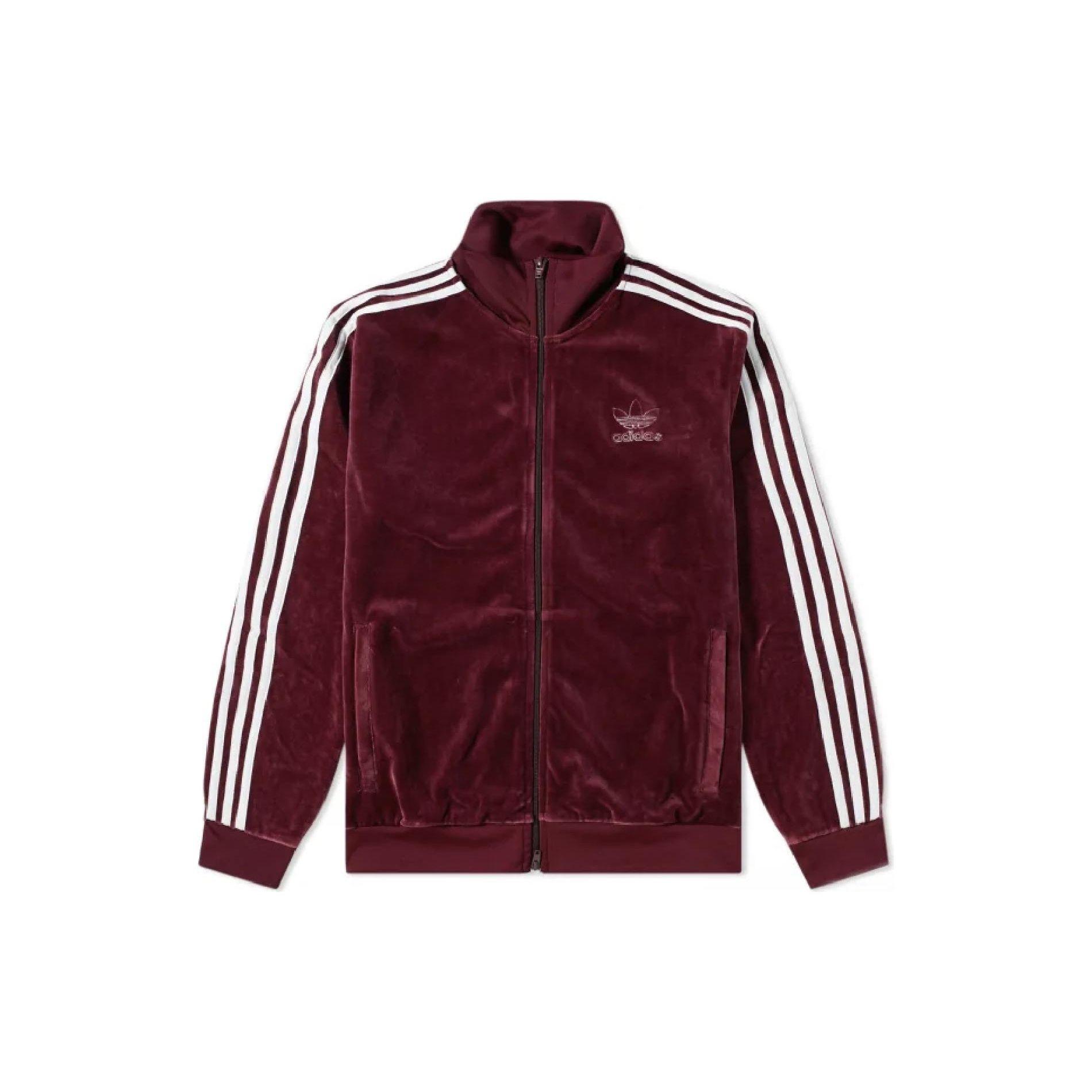 

Мужская куртка с вышивкой в ​​полоску Adidas Originals, верхняя одежда бордового цвета DH5789 S