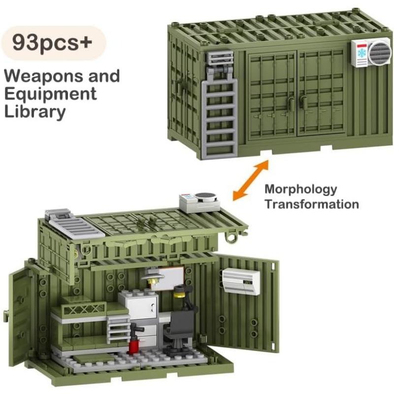 

Вторая мировая война WW2 армия солдаты спецназ контейнер оружие пушка базовая модель строительные блоки кирпичи детские игрушки подарок style 3