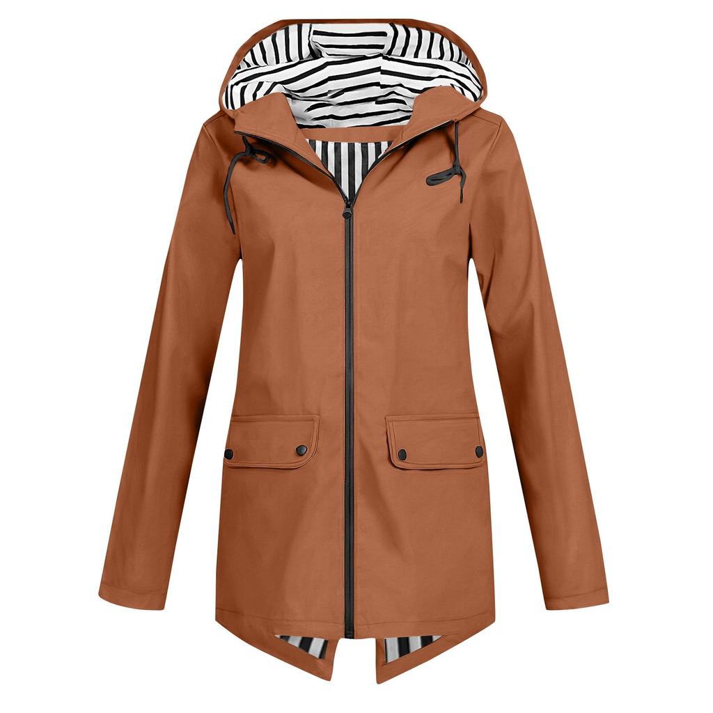 Windbreaker Zipper Hooded Lightweight Outdoor Windproof Jacket Thin Outdoor Coat For Women