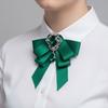 Luxury Design Rhinestone Bow Tie Red Ribbon Fabric Tie Gift Women Crystal Tie  Wedding Host