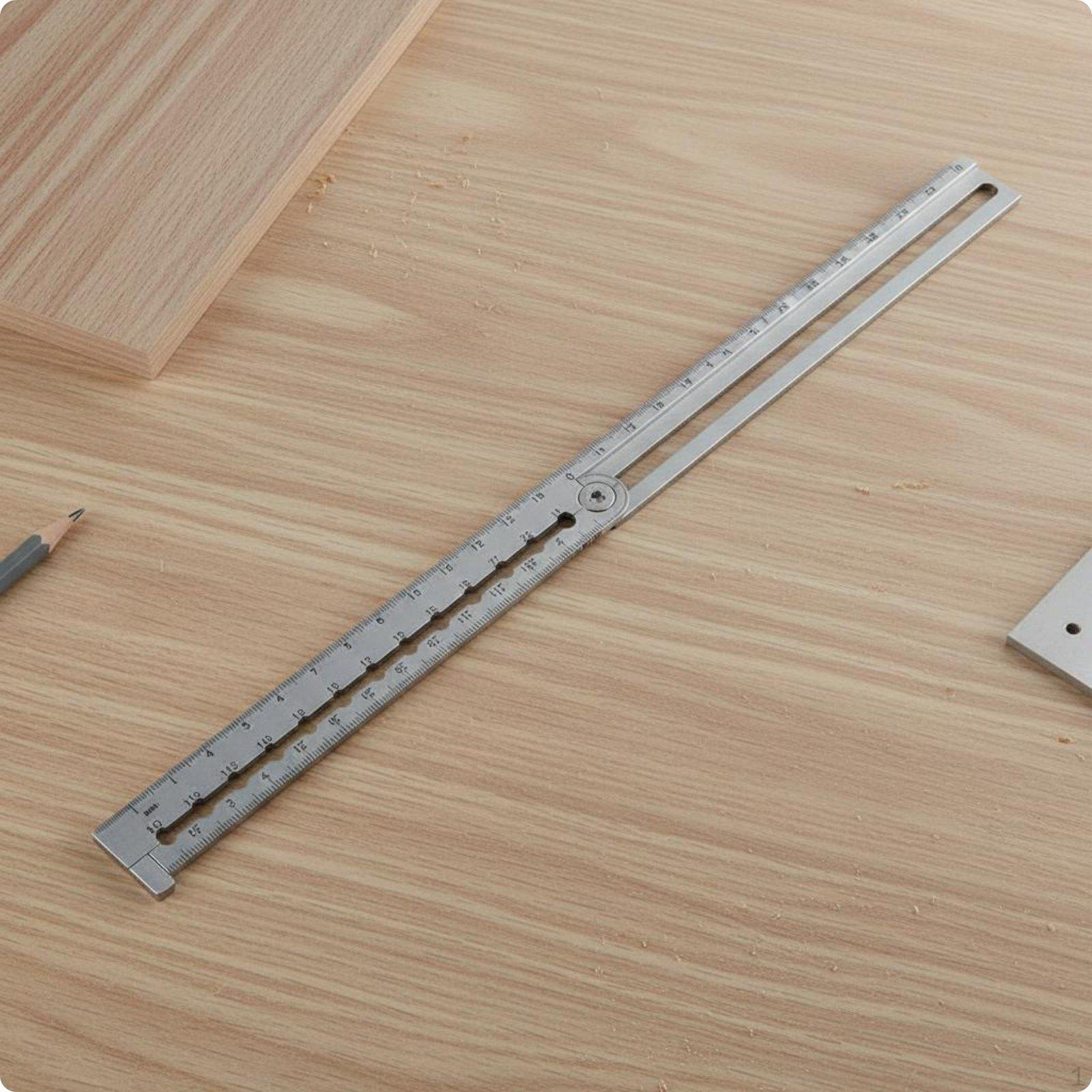 7in1 Measuring System Metal Folding Ruler Compact MultiFunction for Engineers,