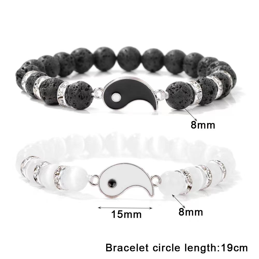 2 Pice Love Magnetic Friendship Bracelets Matching Bracelets for Couple Best Friends Bracelets Birthday Jewelry for Women Girls