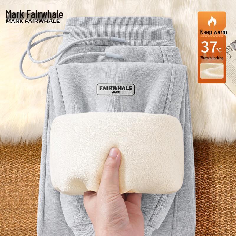 Mark Fairwhale Men's Fleece-Lined Loose Straight-Leg Casual Pants