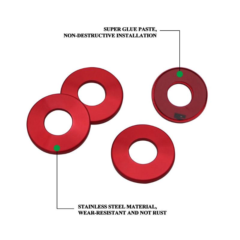 4pcs Door Lock Pins Pin Cover Trim For Mercedes-Benz C E GLC Class W205 Car Door Lock Rings Door Lock Trim