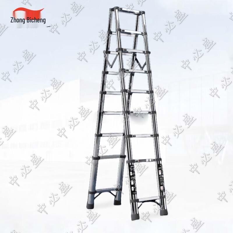 Heavy-Duty Stainless Steel Foldable Multi-Purpose Ladder