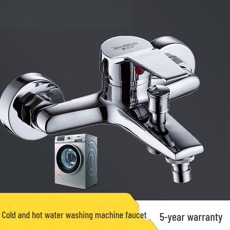 All-Copper Dual-Function Bathroom Faucet & Mixer Valve for Water Heater and Shower
