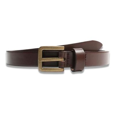 Doffsept Quadratischer Basic-Gürtel aus Hartleder in Braun