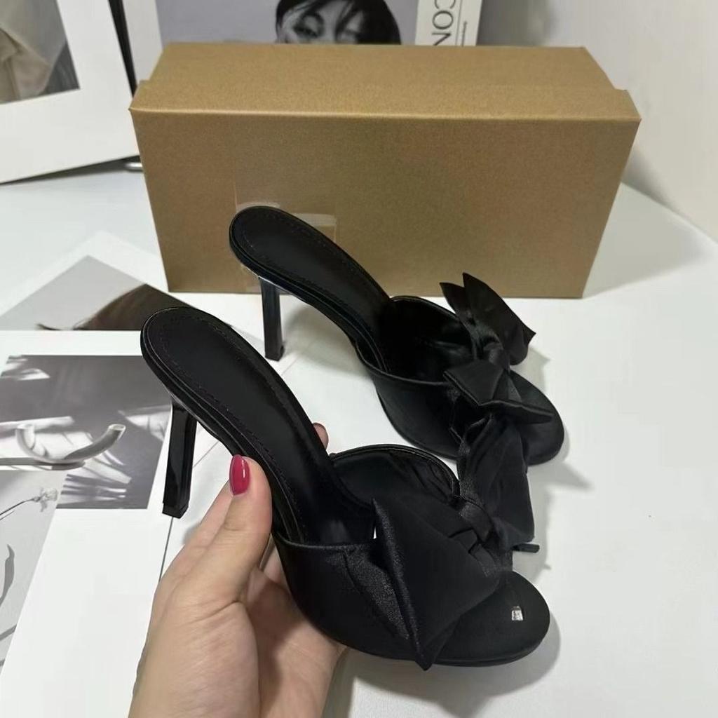 Women's Shoes 2025 Fashion Horseshoe Heel  Women's High Heels Summer Sexy High Heels Bow Tie Shoes Ladies Zapatos Mujer