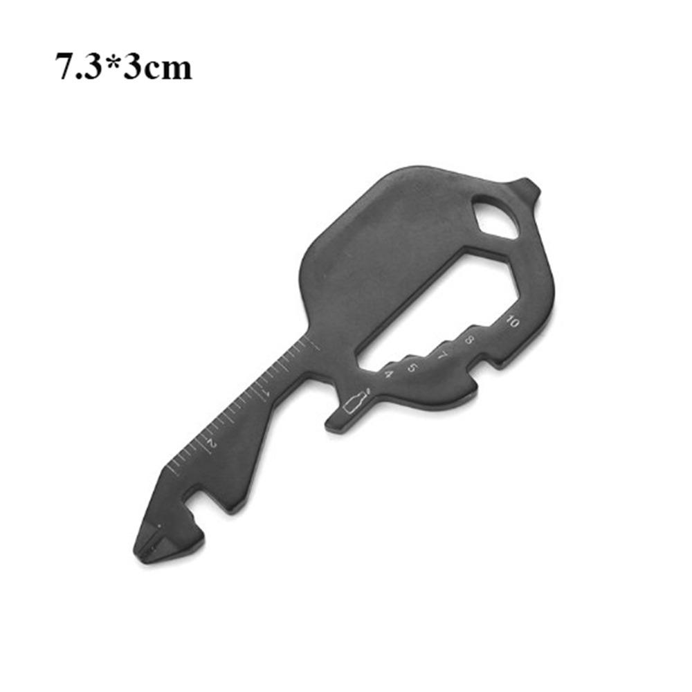 

Stainless Steel Card Bottle Opener Portable Multi-functional Outdoor Camping Keychain Small Tool Mountaineering Buckle