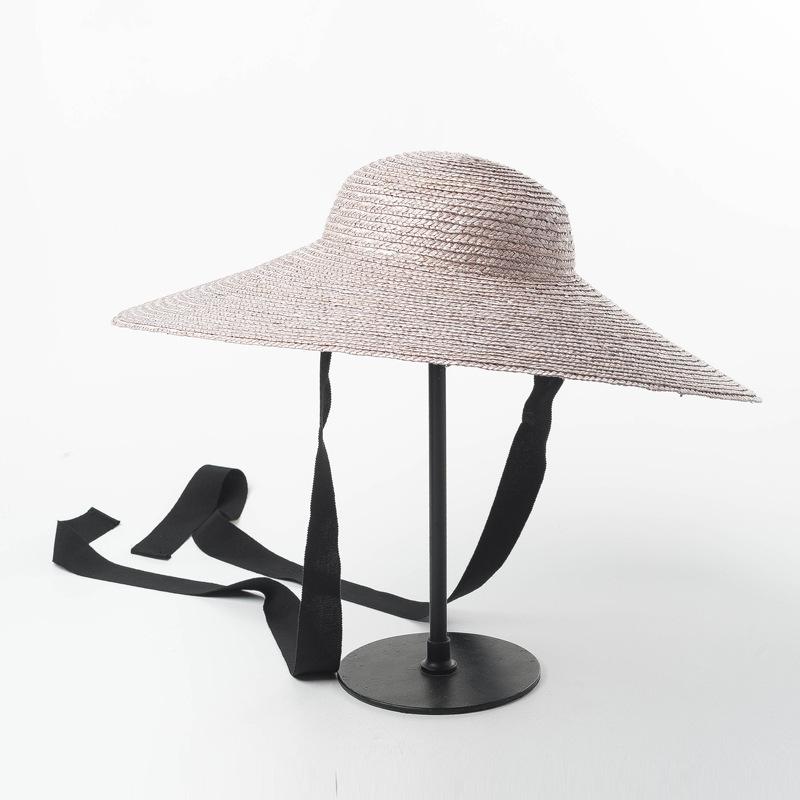 202504-HH5076A ins chic summer Sunscreen British minimalism natural straw model holiday lady sun cap women leisure hat