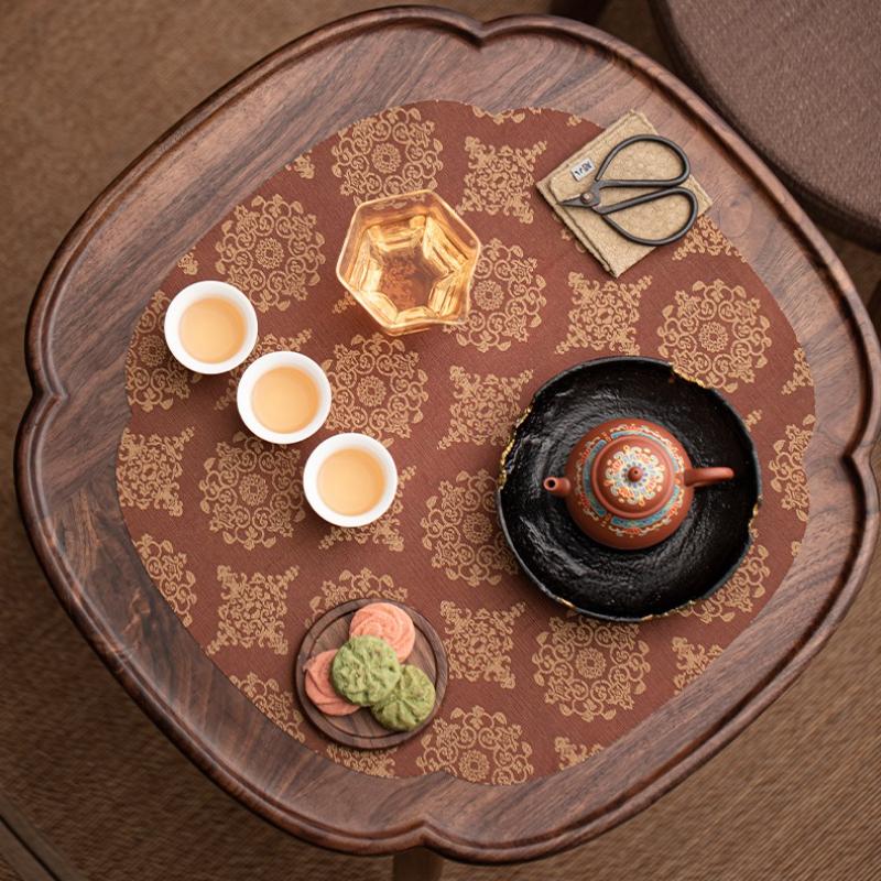 Walnut Wood Coffee Table Retro Folding Portable Circular Tea Table Small Luxury End Tables Home Living Room Desk Furnitures