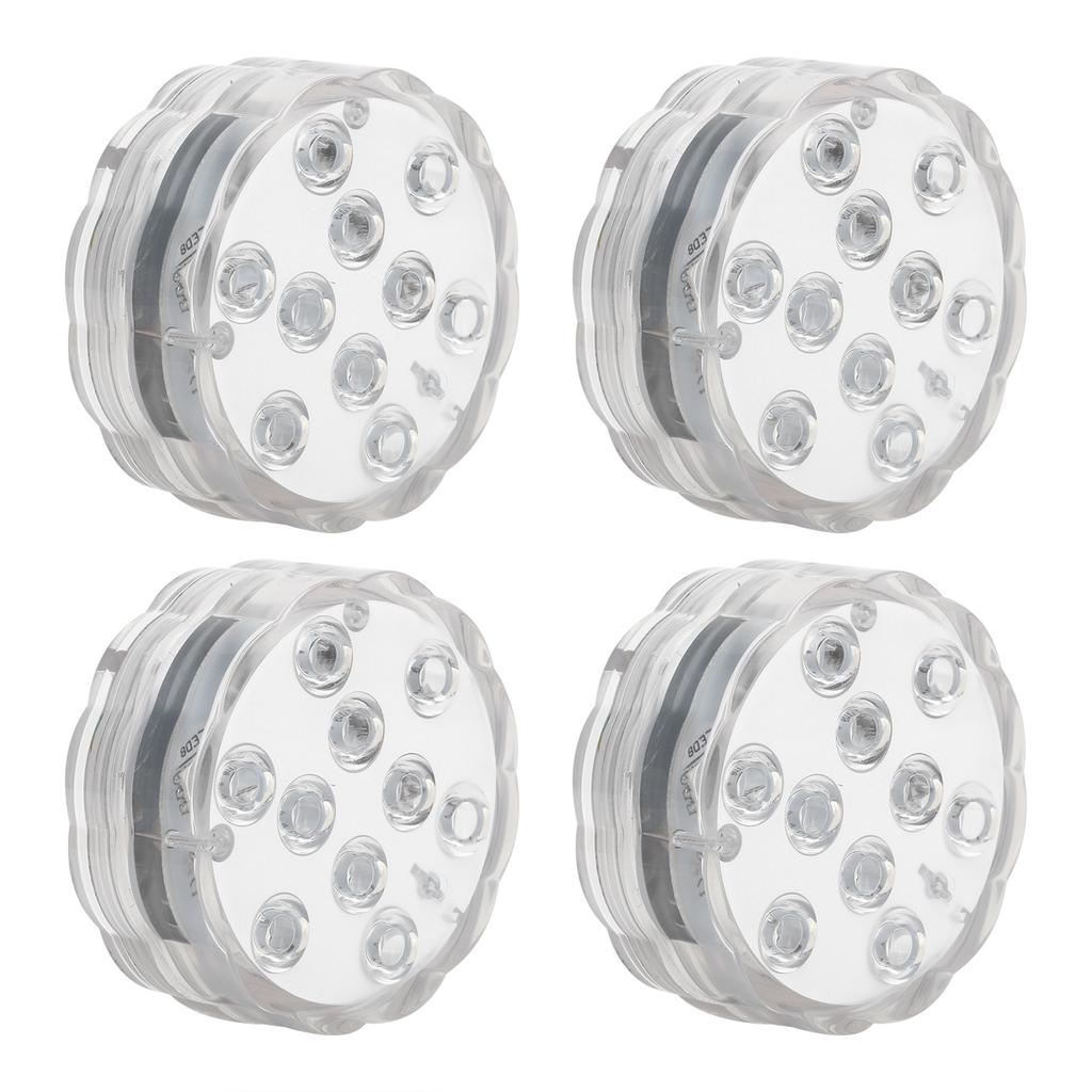 4 Buc. Lumină LED pentru Piscină IP68 16 Culori RGB Lampă Subacvatică 21?Telecomandă RF cu cheie cu ventuze