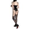 Sexy underwear net clothes jacquard sexy transparent open gear free onesie hot easy to tear garter hollow lace